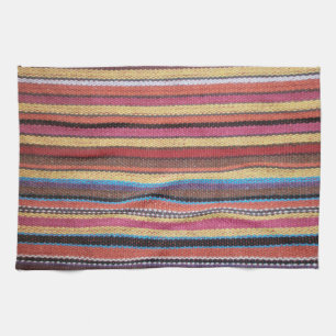 Fabric Stripes Pattern coloured I + your ideas Tea Towel