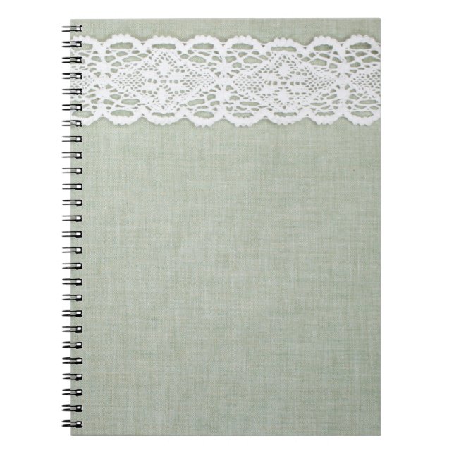 Fabric textile texture and lace  notebook (Front)