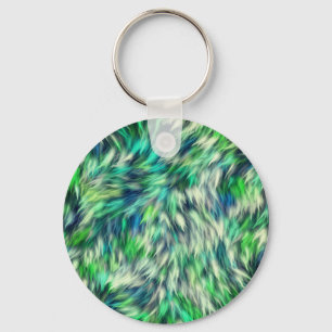 Fabric Texture Green Fur Design-68745 Key Ring
