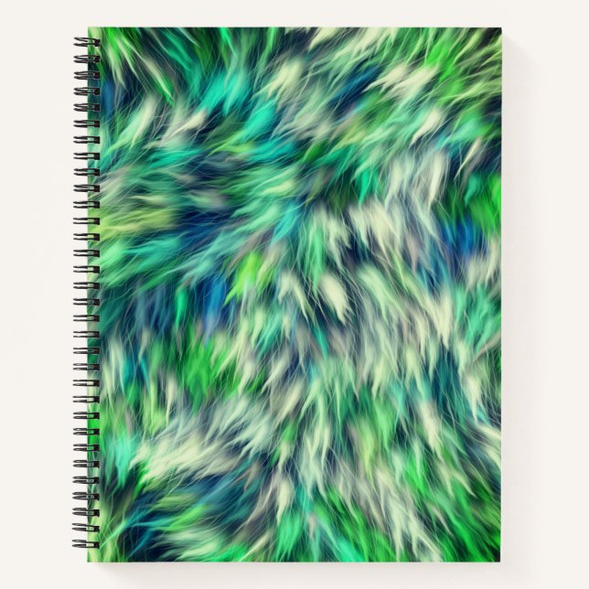 Fabric Texture Green Fur Design-68745 Notebook (Front)