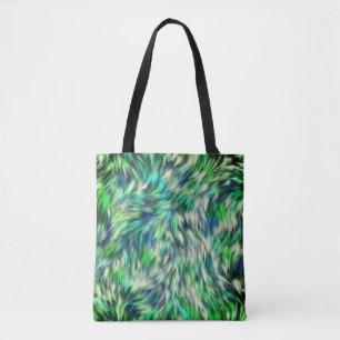 Fabric Texture Green Fur Design  Tote Bag