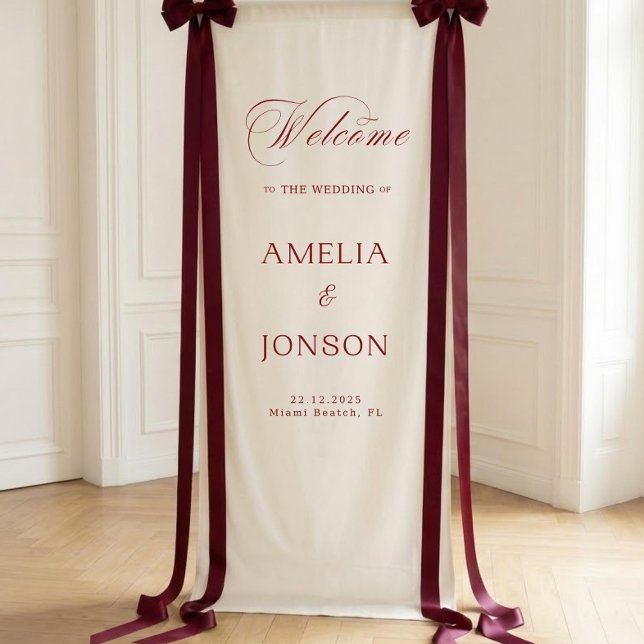Fabric Wedding Welcome Sign Modern Wedding Welcome (Creator Uploaded)