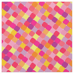 Fabric with colourful squares
