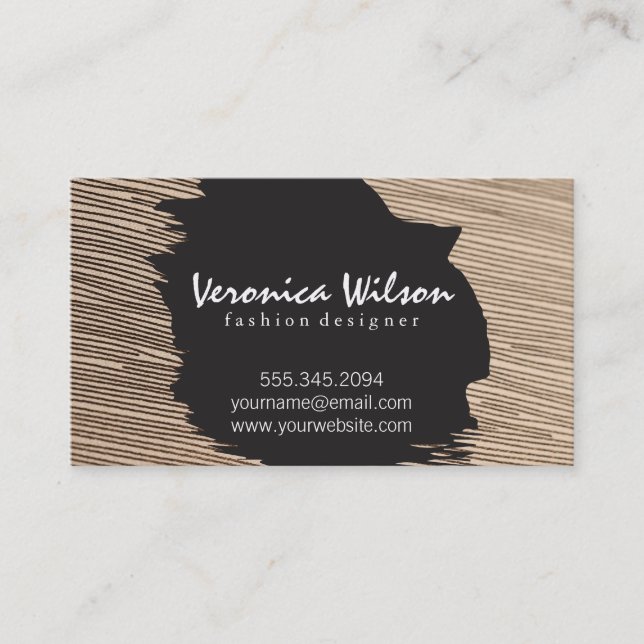 Fabric with Line Threading Business Card (Front)