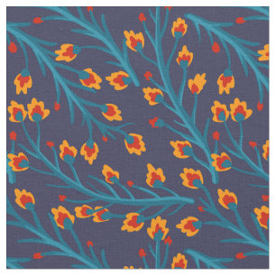 Fabric with vintage floral pattern.