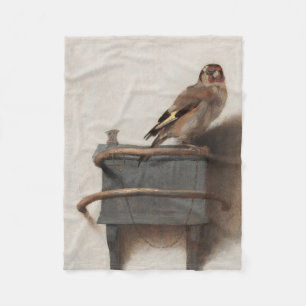 Fabritius The Goldfinch Painting Art Print Fleece Blanket