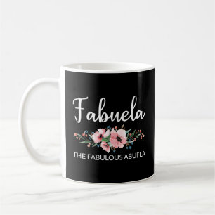 Fabuela Definition I - Fabulous Abuela Flowery Coffee Mug
