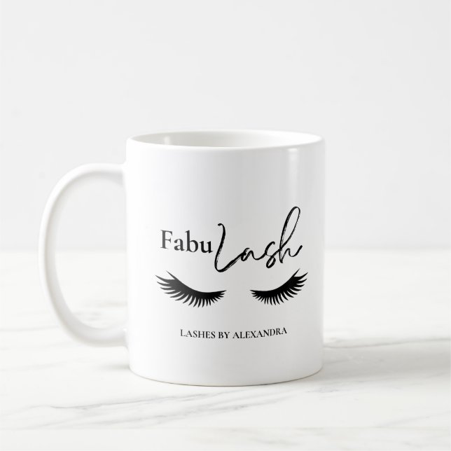 FabuLash Personalized business name Coffee Mug (Left)
