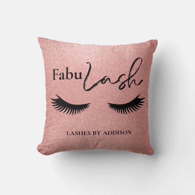 FabuLash Personalized business name Cushion (Front)