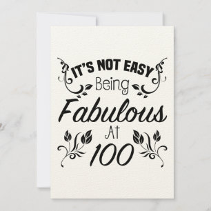 Fabulous 100th Birthday Card