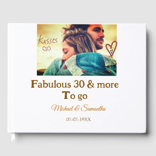 Fabulous 30 years anniversary add name photo date guest book