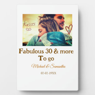 Fabulous 30 years anniversary add name photo date plaque