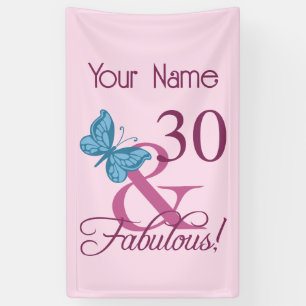 Fabulous 30th Birthday Banner