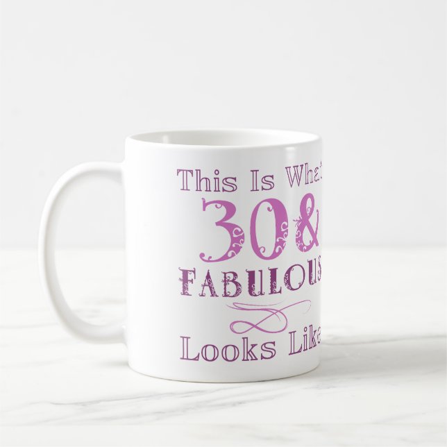 Fabulous 30th Birthday For Her Coffee Mug (Left)