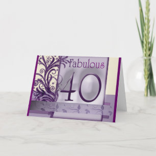 Fabulous 40 birthday card