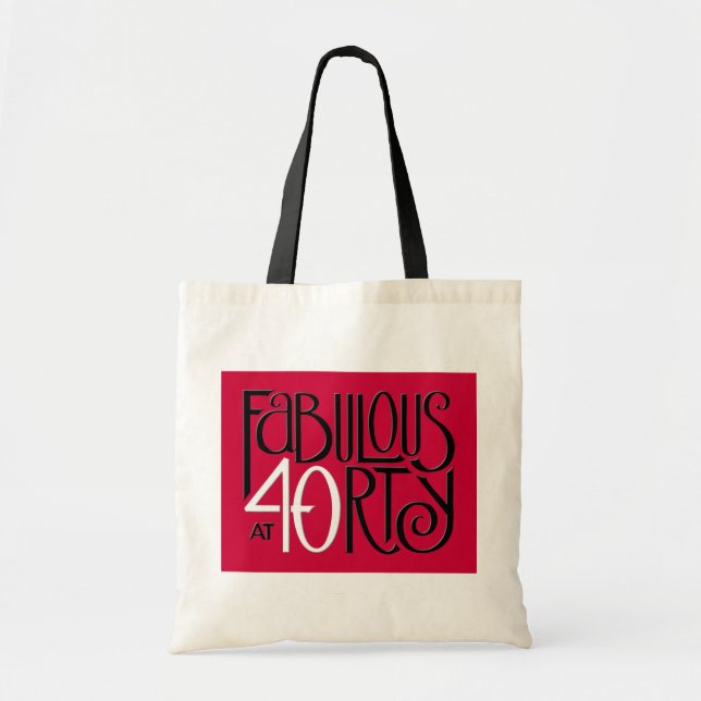 Fabulous 40 black white red Bag (Front)