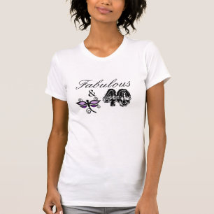 Fabulous & 40, purple dragonfly shirt
