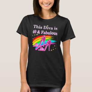 FABULOUS 40TH SHOE QUEEN T-Shirt