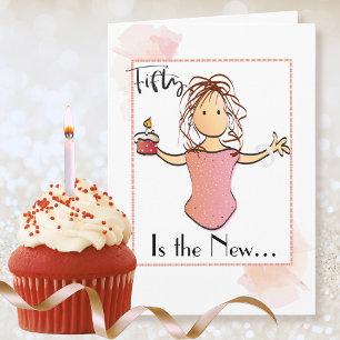Fabulous 50 Birthday Card Personalised for Her