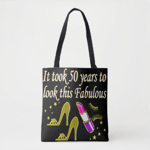 FABULOUS 50 YEAR OLD DIVA TOTE BAG