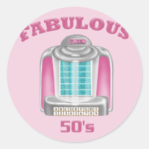 Fabulous 50's classic round sticker