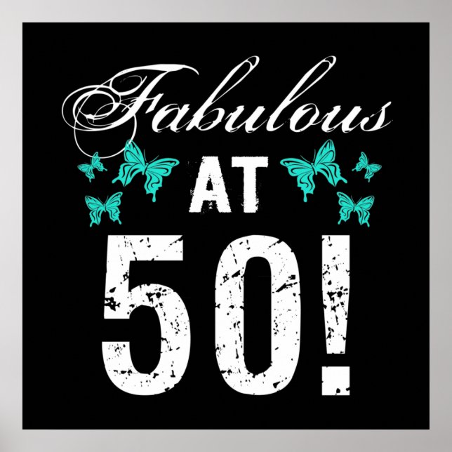 Fabulous 50th Birthday For Her Poster (Front)