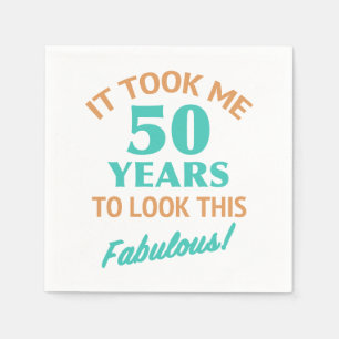 Fabulous 50th Birthday Napkin