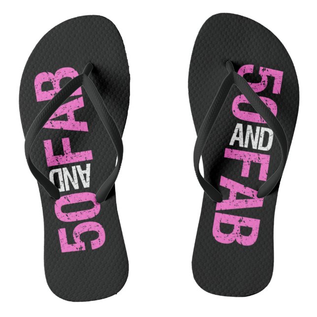 Fabulous 50th Birthday Thongs (Footbed)