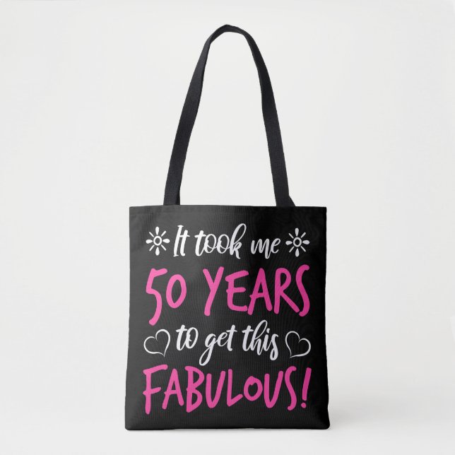 Fabulous 50th Birthday Tote Bag (Front)