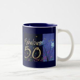 Fabulous 50th Birthday! Two-Tone Coffee Mug