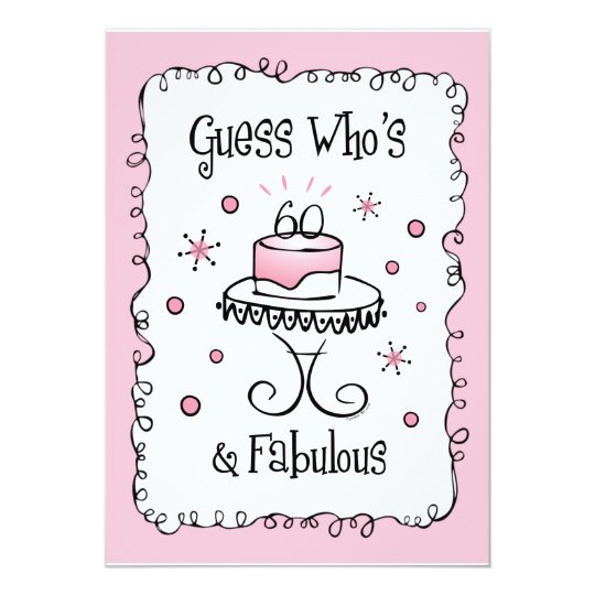Fabulous 60 Custom Birthday Invitations