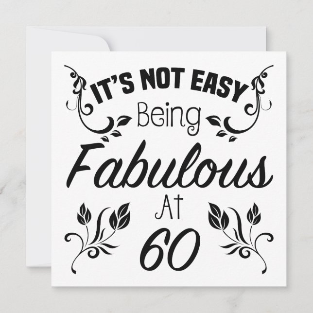 Fabulous 60th Birthday Card (Front)