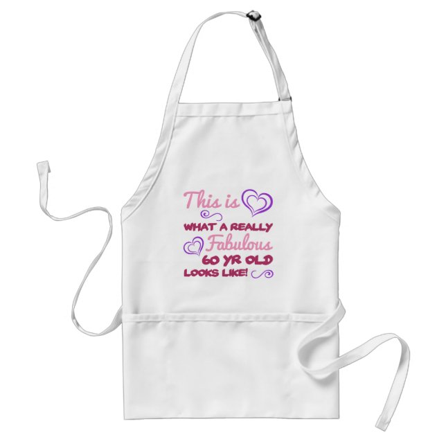 Fabulous 60th Birthday For Women Standard Apron (Front)