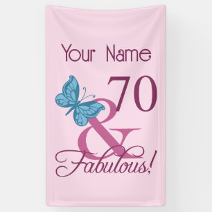Fabulous 70th Birthday Banner
