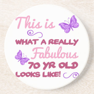 Fabulous 70th Birthday Coaster