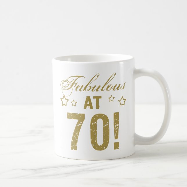 Fabulous 70th Birthday Coffee Mug (Right)