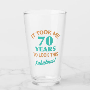 Fabulous 70th Birthday Glass