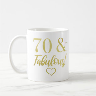 Fabulous 70th Birthday (Gold) Coffee Mug