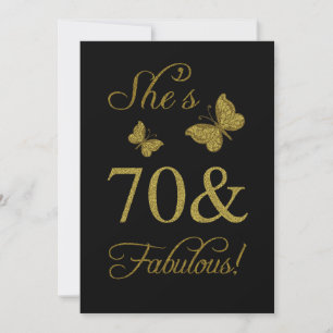 Fabulous 70th Birthday Party Invitation