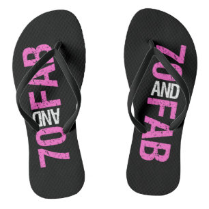 Fabulous 70th Birthday Thongs