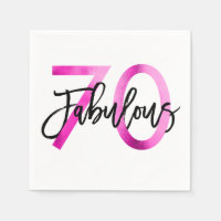 Fabulous 70th | Modern Elegant Chic Pink Birthday