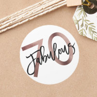 Fabulous 70th | Modern Elegant Rose Gold Birthday
