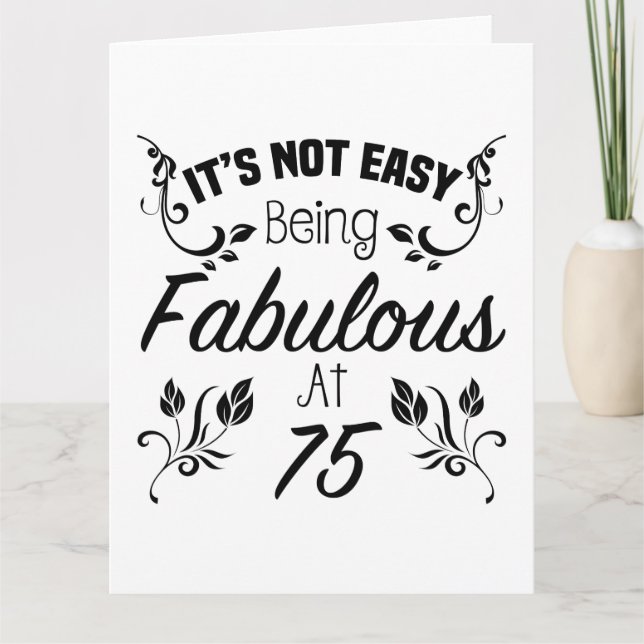 Fabulous 75th Birthday Card (Front)