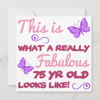 Fabulous 75th Birthday Card