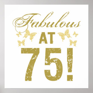 Fabulous 75th Birthday Poster