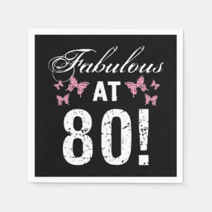 Fabulous 80th Birthday  Napkin