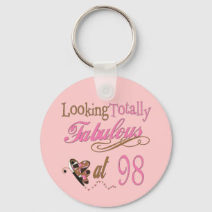 Fabulous 98th birthday key ring
