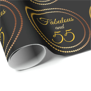 Fabulous and 55 Birthday Wrapping Paper