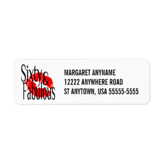 Fabulous and Sixty Label Return Address Label