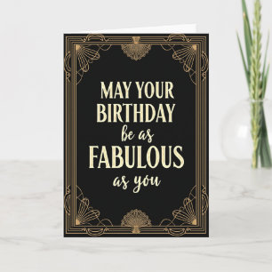 Fabulous Art Deco Birthday Card